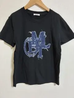mily bilet デニムロゴアップリケ 半袖Tシャツ ブラックのサムネイル