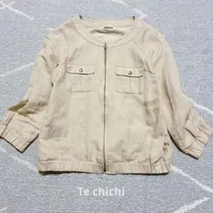 極美品 ✨ Te chichi リネン混 ベージュ ブルゾン M 七分袖 軽量のサムネイル