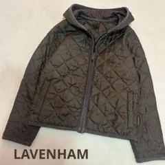 LAVENHAMラベンハム キルティングジャケット フード付きカーキ36