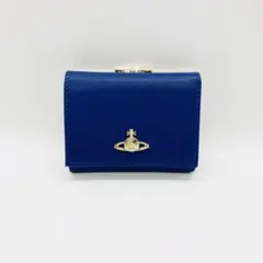 ✨美品 ヴィヴィアンウエストウッド 折り財布 がま口 ターコイズブルー