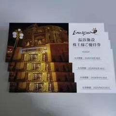 株主優待券　飯田グループ　江ノ島アイランドスパ優待券4枚　期限2026/6/30
