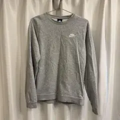 NIKE ナイキ スウェット グレー 刺繍ロゴ クラブ フレンチテリー S