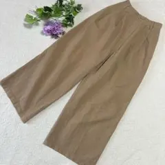 【ニコアンド】2タックワイドパンツ　ウエスト背面ゴム　ベージュ　3