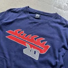 old stussy USA製 シングルステッチ M ネイビー
