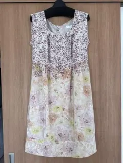 aqueen フラワープリント ノースリーブワンピース 38 価格交渉可