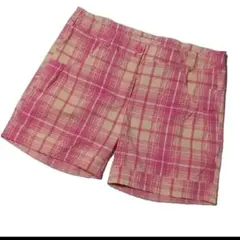 Nike Golf DRI-FIT ピンク系チェック L