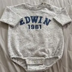 と*む様 バースデイ EDWIN ベビー ベビー服 長袖 ロンパース グレー 7