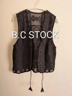 極美品✨️　ベーセーストック B.C STOCK メッシュ刺繍ベスト
