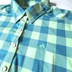 美品　adidas アディダス レディース ポロシャツ ブロックチェック ゴルフ