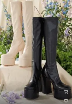 Darich ストレッチレザーロングブーツ♡ブラック♡Lサイズ