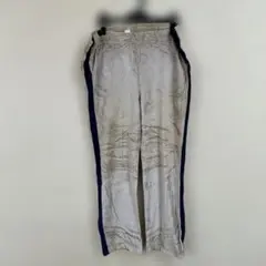 ベロア生地サイドストライプ イージーパンツ　カジュアル　Mサイズ　ベージュ