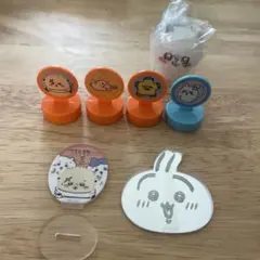 ちいかわセット 下剋上スタンド スタンプ うさぎミラー モモンガソフビ　シール