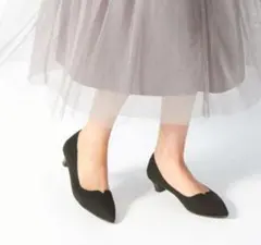 ヴェリココ　パンプス　黒　ポインテッドトゥ　　25cm