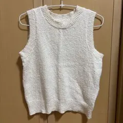 basement online ツイードライクノースリーブニット ivoryのサムネイル