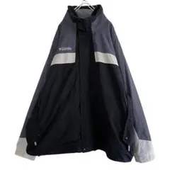 海外古着 コロンビア ライナー付 フリース マウンテンジャケット 黒 グレー