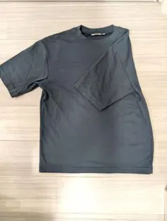 UNIQLO U AIRism コットンオーバーサイズTシャツ S ネイビー
