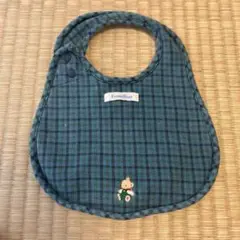 familia　ファミリア　スタイ　くま　　ベビー　チェック　リバーシブル
