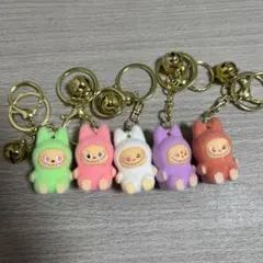 LABUBU ラブブ　鈴付き　キーホルダー　金木犀の香り付き　5個セット