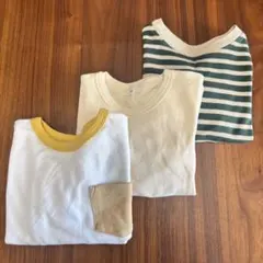 【無印良品　ユニクロUNIQLO】長袖Tシャツ3点セット　90㎝