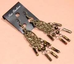 ★エスニックピアス★ロングピアス★アジアン★アンティーク風★新品★Ｙ０７