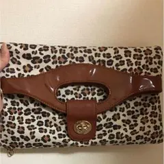 レオパード 2way クラッチバッグ