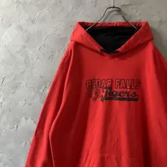 90s ヴィンテージ　パーカー　オーバーサイズ　センタープリント　トラ　IW4