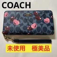 COACH コーチ 長財布 CZ328 チェリー ネイビー 新品未使用 - メルカリ