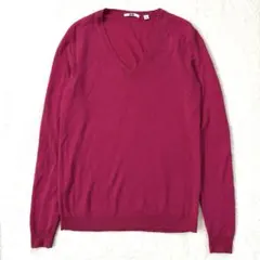 【UNIQLO】ピュアウールＶネックセーター　薄手