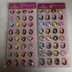 ディズニープリンセス ストーンシール 2点