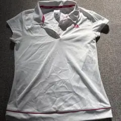 adidas テニス ポロシャツ ホワイトピンク フリー　レディース　M〜L