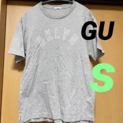 【GU】美品‼️メンズ 半袖 Tシャツ グレー トップスSサイズ