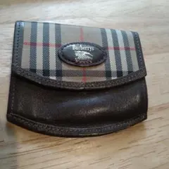 バーバリー　コインケース　小銭入れ　財布　ノバチェック　ブラウン
