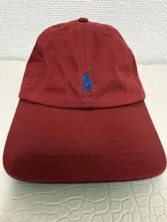 ラルフローレン　キャップ　帽子　ポニー　深赤