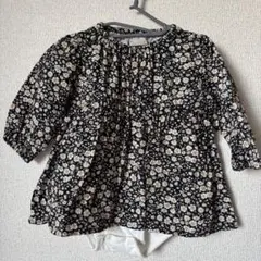 プティマイン 花柄ワンピース 80サイズ