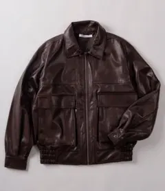 A-2タイプ フェイクレザー ブルゾン