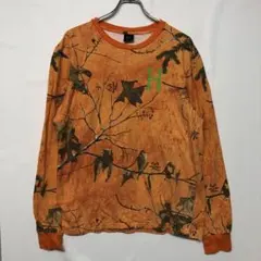 HUF ストリート メンズ 古着 REALTREE 枯れ葉柄 カットソーのサムネイル
