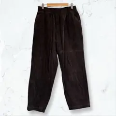 a3016 モノマート コーデュロイパンツ 茶 S ウエストゴム 秋冬 シンプル