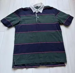 UNIQLO ラガーシャツ ボーダー 半袖 ポロシャツ S