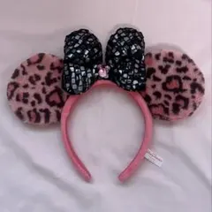 ミニーヒョウ柄カチューシャ