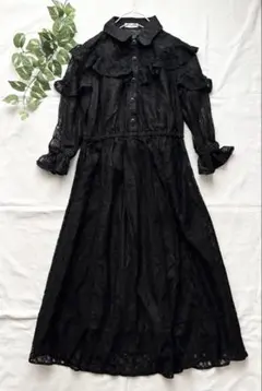 axes femme アクシーズファム　レースワンピース　セレモニー　ブラック
