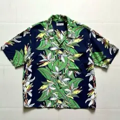 【美品】90s SUN SURF アロハシャツ「極楽鳥花」 M品番　S　レーヨンのサムネイル
