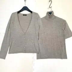 COMME CA ISM カーディガン/タートルネックセーター アンサンブル