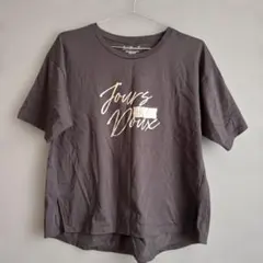 GLOBALwork ロゴプリント 半袖Tシャツ チャコールグレーのサムネイル