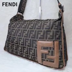 FENDI ズッカ 斜め掛け ショルダーバッグ 7VA148 ブラウン レザーのサムネイル
