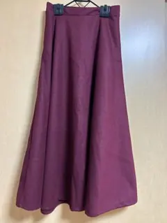 2XL XXL 3L フレアスカート ワインカラー 冬