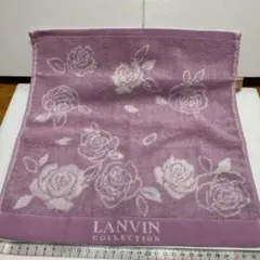 lanvin赤紫ハンドタオル　33×33