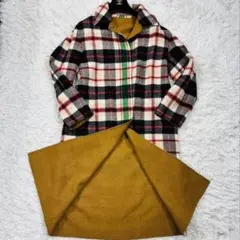 極美品 マッキントッシュ ダブルフェイス コート 2way ハウスチェック 38