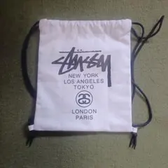 STUSSY ドローストリングバッグ ホワイト