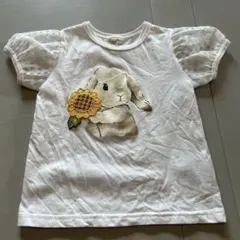 うさぎとひまわりのTシャツのサムネイル