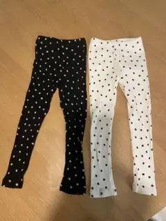 monmimi ドット柄レギンス 2点セット